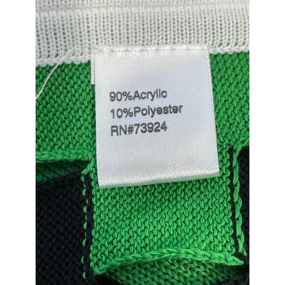 Ming Wang Long Line Vest XS Kelly Green Black Checked Knit Officecore Twee NWT - Picture 7 of 7